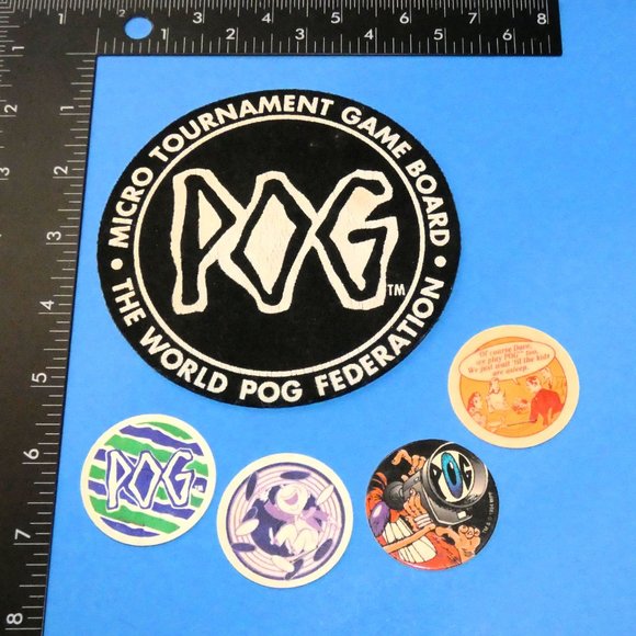 Official POG Tournament Game Board Lot Collection Milk Caps 1990s 90s Vintage - Picture 3 of 3